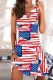 Red Fashion Casual Print Hollowed Out O Neck Sleeveless Dress