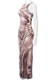 Red Sexy Print Patchwork O Neck Vest Dress Dresses