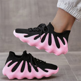 Pink Fashion Casual Sportswear Bandage Patchwork Round Comfortable Out Door Sport Shoes