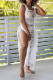 White Sexy Solid Tassel Bandage Hollowed Out Patchwork Asymmetrical Swimwears Cover Up