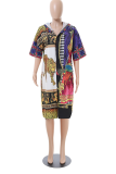 Colour Fashion Print Leopard Patchwork Hooded Collar Tops