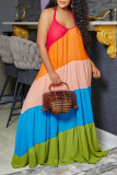 Red Fashion Solid Flounce Halter Straight Dresses