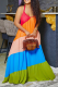 Red Fashion Solid Flounce Halter Straight Dresses