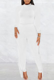 Orange Fashion Casual Solid Tassel Patchwork O Neck Long Sleeve Two Pieces