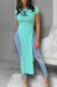 Light Green Fashion Elegant Print Letter O Neck T-Shirts