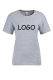 Grey High-quality custom t-shirt printing short sleeve women's T-shirt cotton T-shirt, to order