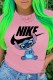 Pink Fashion Street Character Print Letter O Neck T-Shirts