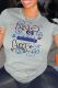 Grey Fashion Casual Print Patchwork Letter O Neck T-Shirts