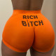 Orange Casual Living Print Basic Regular High Waist Conventional Positioning Print Bottoms