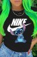 Black Fashion Street Character Print Letter O Neck T-Shirts