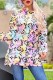 Multi-color Fashion Casual Print Letter Hooded Collar Tops