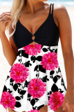 Colour Fashion Sexy Print Patchwork Backless Swimwears (With Paddings)