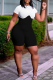 Black Sexy Print Patchwork O Neck Skinny Rompers