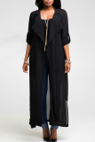 Purple Casual Solid Patchwork Turndown Collar Outerwear