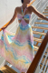 Colour Casual Print Patchwork Halter Cake Skirt Dresses