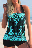 Colour Fashion Sexy Print Bandage Backless Swimwears (With Paddings)