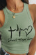 Light Green Sexy Print Patchwork O Neck Tops