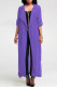 Purple Casual Solid Patchwork Turndown Collar Outerwear