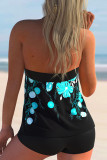 Colour Fashion Sexy Print Bandage Backless Swimwears (With Paddings)