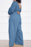 Pink Fashion Casual Solid Patchwork O Neck Long Sleeve Two Pieces