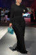 Black Fashion Casual Solid Tassel Patchwork O Neck Long Sleeve Two Pieces