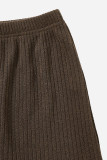Coffee Sexy Sportswear Solid Patchwork Spaghetti Strap Sleeveless Two Pieces