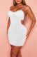 White Fashion Sexy Solid Hollowed Out Backless Spaghetti Strap Sleeveless Dress Dresses