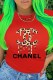 Red Casual Fashion Print Letter O Neck T-Shirts