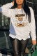 White Fashion Street Print Letter O Neck Tops