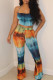 Colour Sexy Casual Print Backless Sleeveless Two Pieces