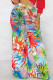 Multicolor Fashion Casual Print Patchwork Regular High Waist Trousers