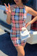 Pink Casual Plaid Solid Patchwork Frenulum Halter A Line Dresses