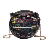 Black Street Party Patchwork Print Bags