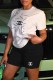 Black Fashion Casual Print Letter O Neck Short Sleeve Two Pieces