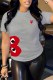 Grey Fashion Street Print Patchwork O Neck T-Shirts