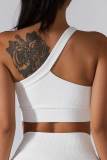 White Casual Sportswear Solid Patchwork