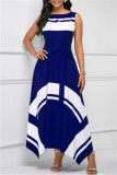 Red Fashion Casual Print Asymmetrical O Neck Sleeveless Dress