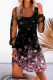 Pink Patchwork mesh dress
