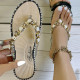 Gold Fashion Casual Living Patchwork Round Comfortable Shoes