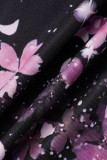 Black Pink Fashion Casual Print Basic U Neck Sleeveless Two Pieces