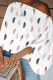 White Red Fashion Casual Print Patchwork Off the Shoulder Tops