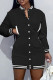 Black Fashion Casual Solid Patchwork O Neck Long Sleeve Dresses