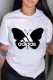 White Street Fashion Print Letter O Neck T-Shirts