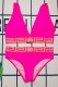Rose Red Fashion Sexy Print Patchwork Swimwears