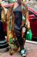 Dark Yellow Fashion Casual Print Patchwork Outerwear(Without Belt)