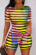 Multi-color Casual Print Patchwork Slit O Neck Short Sleeve Two Pieces