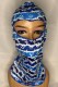 Royal Blue Fashion Sportswear Print Letter Riding Mask