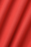 Red Sexy Print Patchwork O Neck Pencil Skirt Dresses