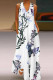 White Casual Elegant Print Patchwork V Neck A Line Dresses