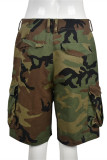 Camouflage Fashion Casual Camouflage Print Patchwork Regular High Waist Pants